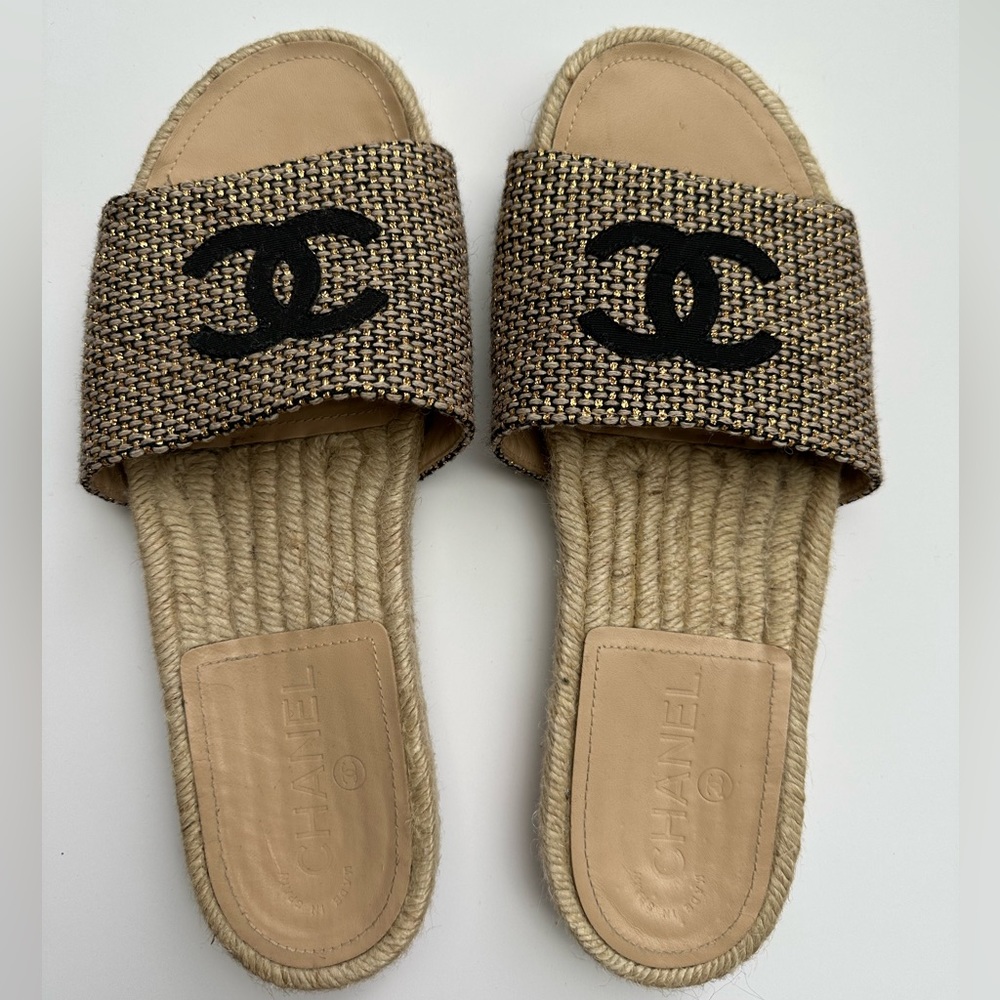 Chanel Espadrille Slides - Picture 2 of 15